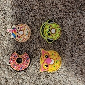 Funny Donut Croc Charms (4 Pieces)